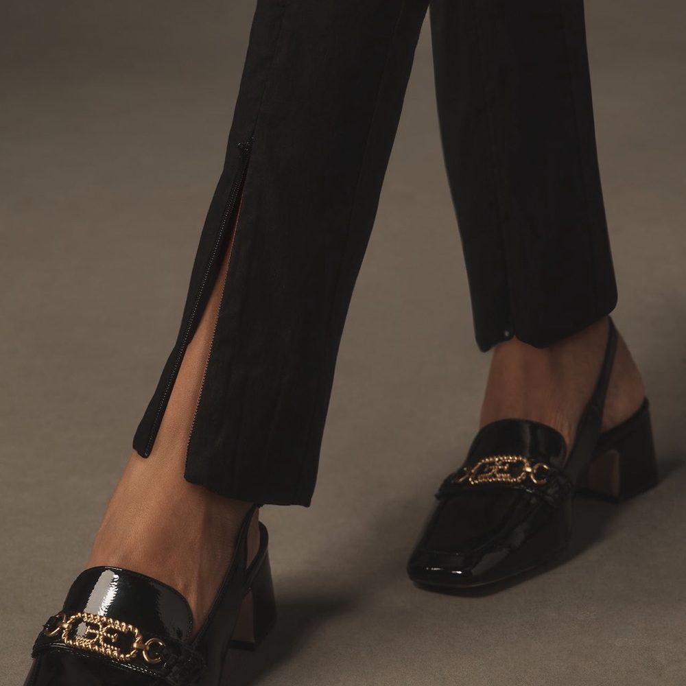 MWT Maeve zip-to-flare Slim leggings | black